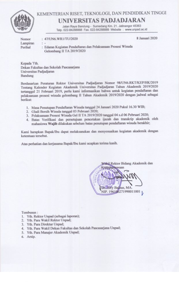Wisuda Gelombang II TA 2019/2020